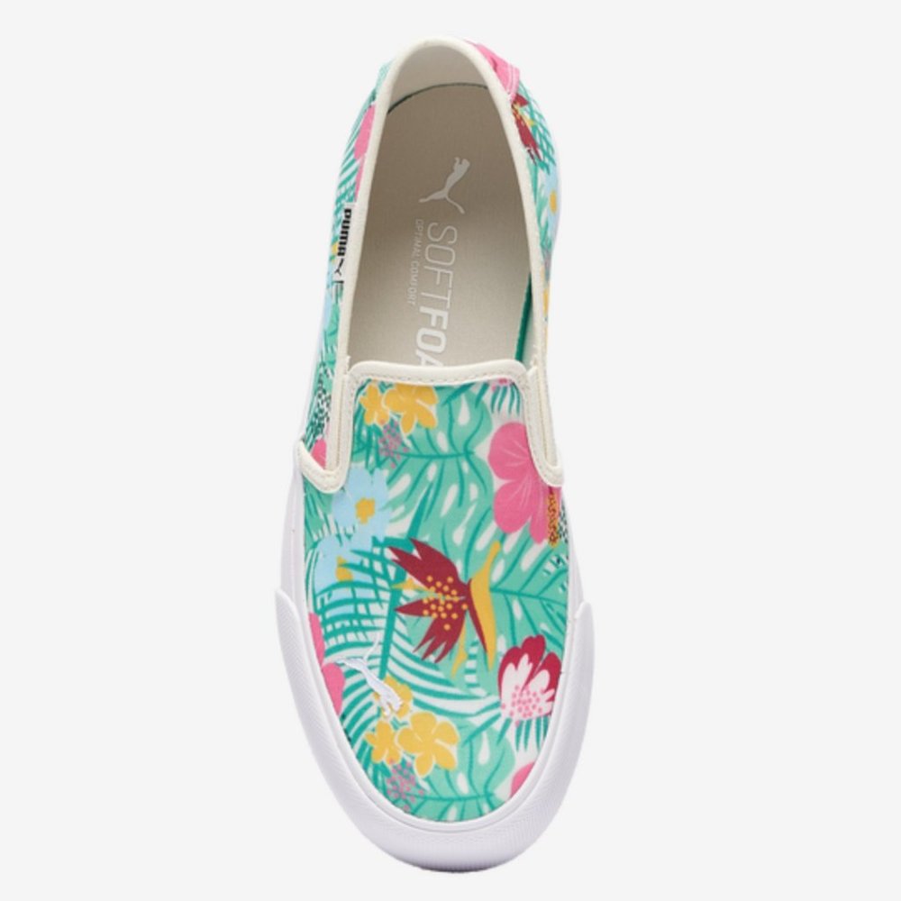 NEW PUMA Tropical Print Floral Women Sneakers Shoes Slip-On Green Multi 6.5 - Picture 4 of 5